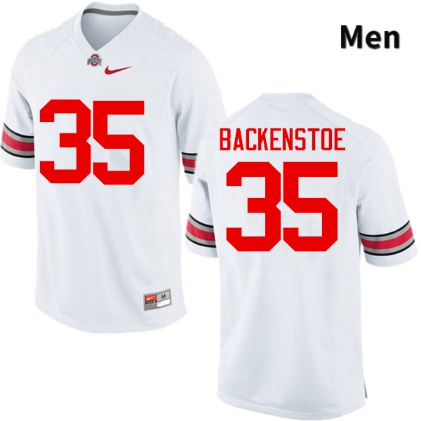 Men's Ohio State Buckeyes #35 Alex Backenstoe White Game College Stitched Football Jersey 23ZW047FF